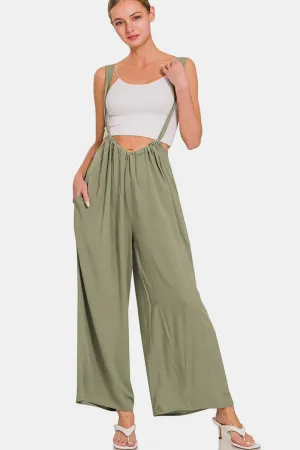 🌼 Zenana Pocketed Wide Strap Wide Leg Overalls 🌼