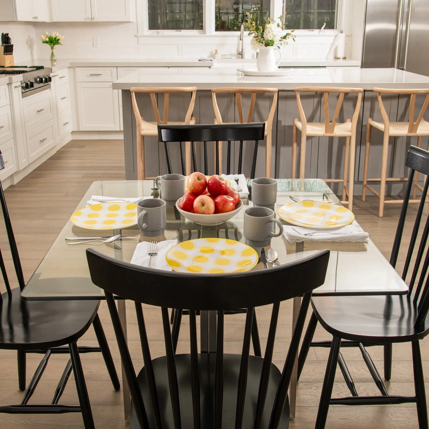 14" Square Clear Glass Table Tops