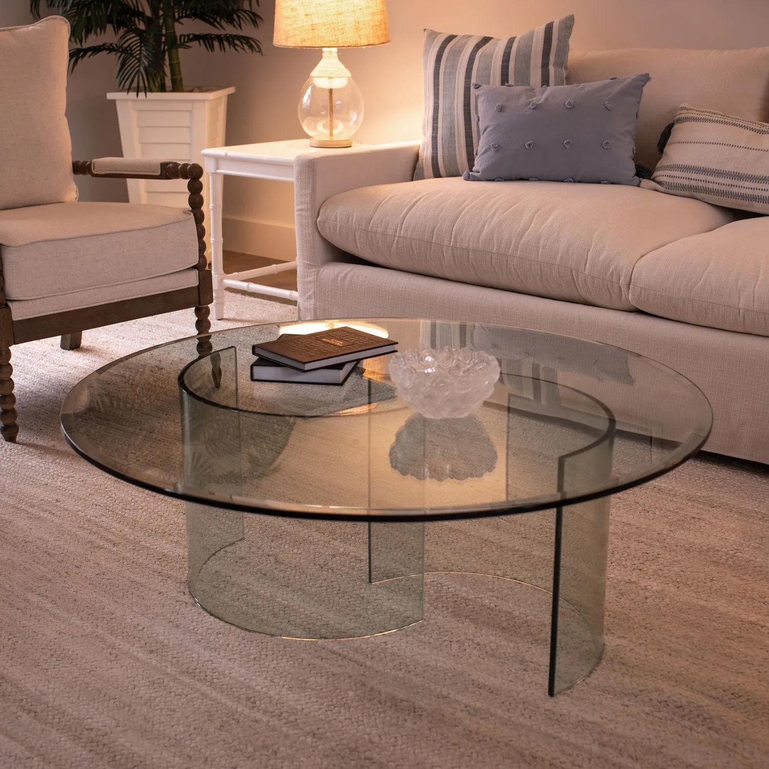 17" Round Clear Glass Table Tops