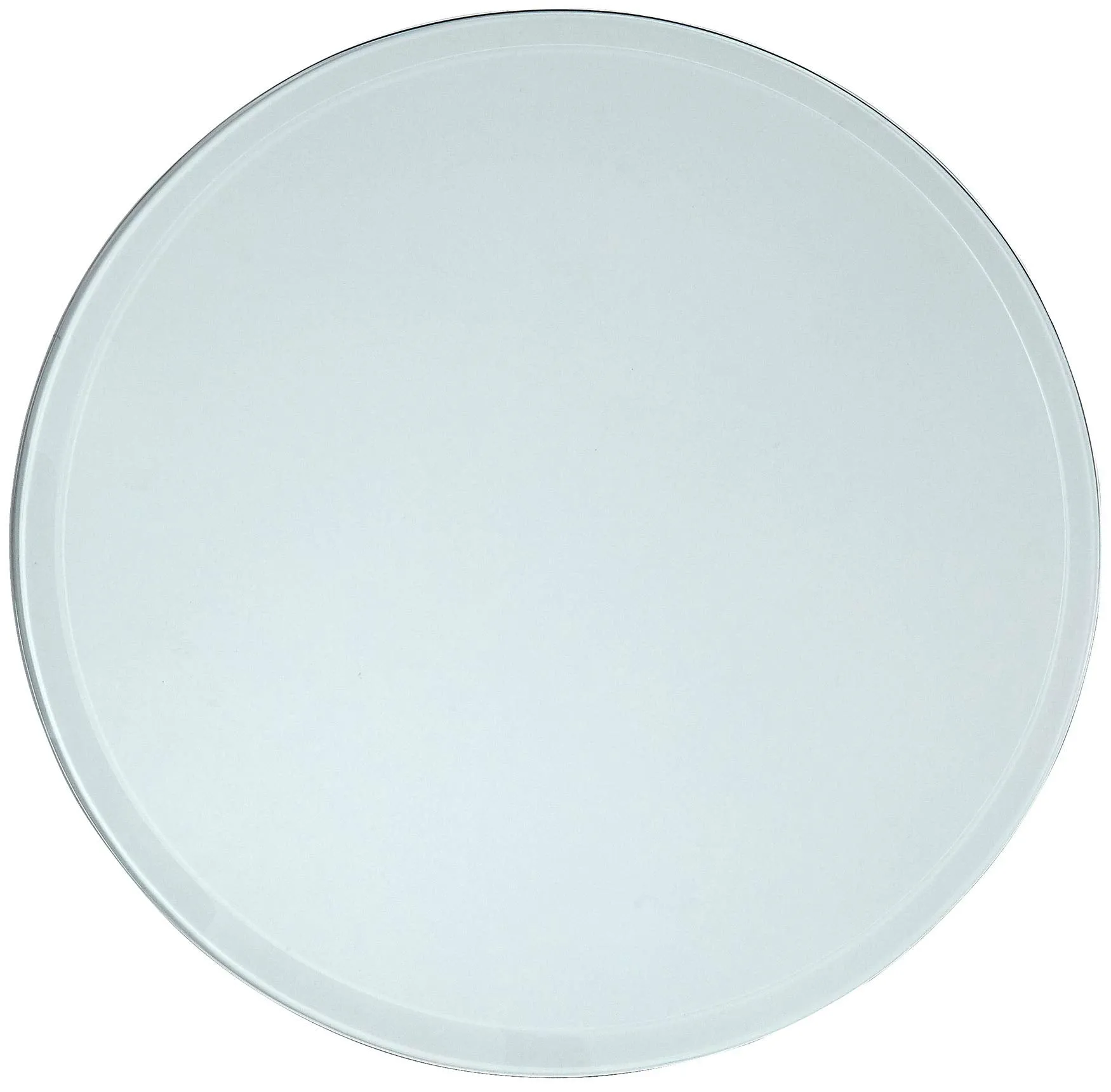 24 Inch Beveled Glass Table Top | 1/2" Thick Tempered Polished Edge | 24" Diameter 1"