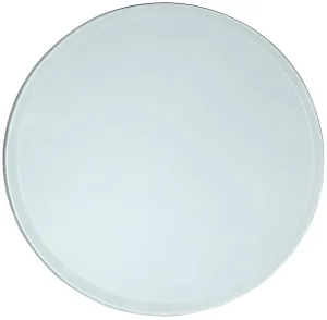 24 Inch Beveled Glass Table Top | 1/2" Thick Tempered Polished Edge | 24" Diameter 1"