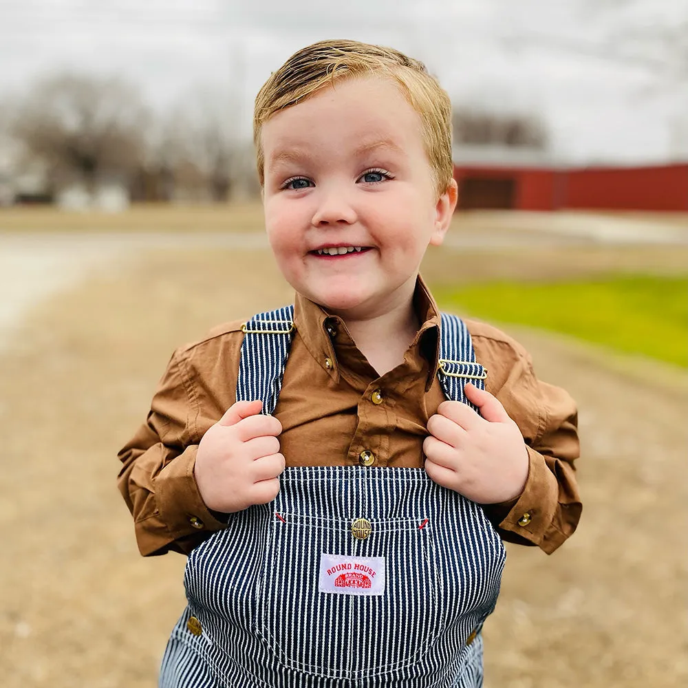 #61 Kid's Playwear Hickory Stripe Bib Overalls