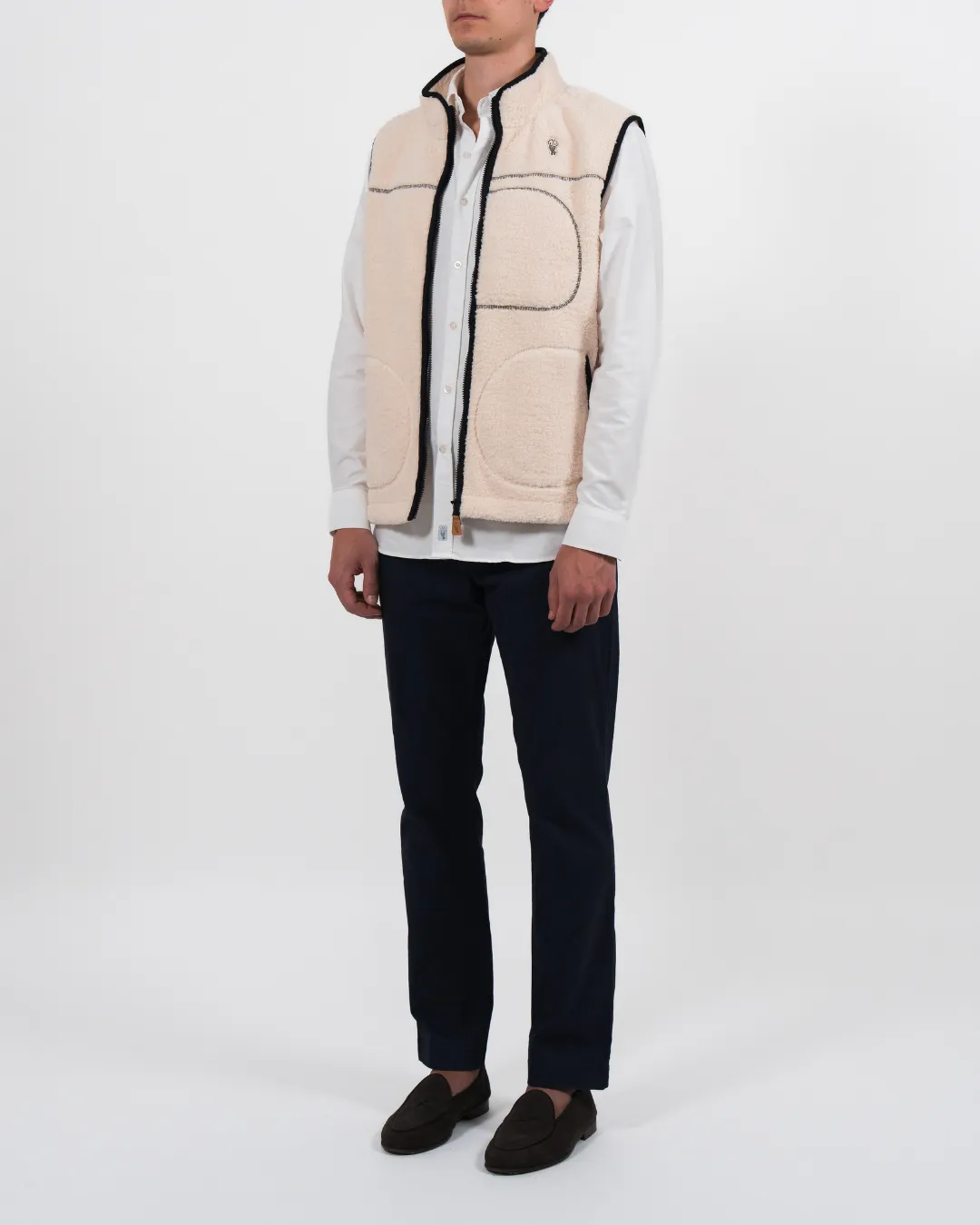 Alfré Cream Fleece Gilet