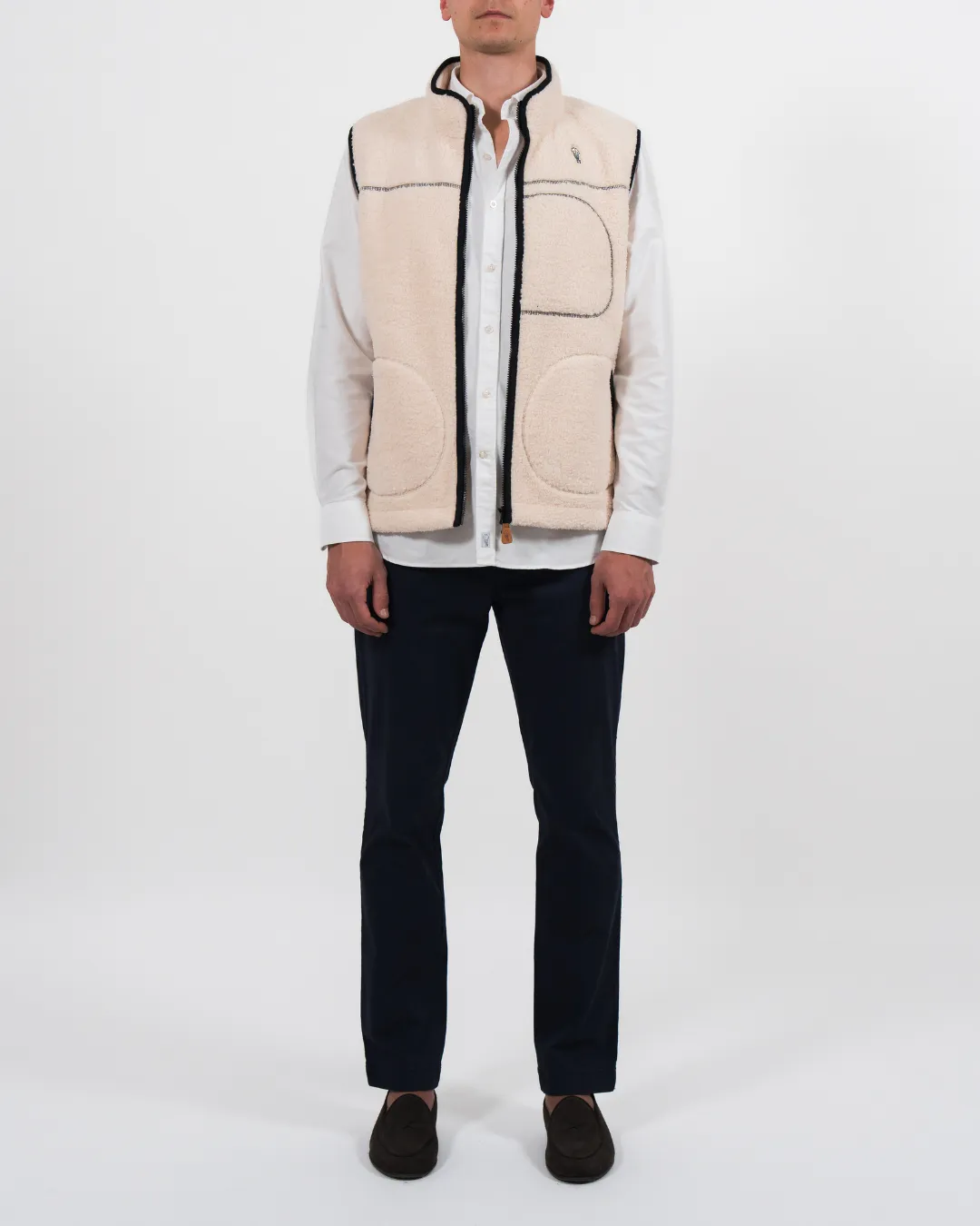 Alfré Cream Fleece Gilet