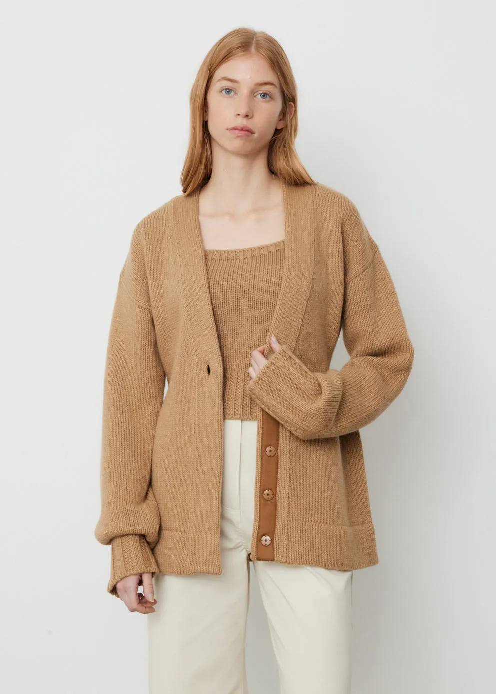 Alpaca Blend V-Neck Cardigan