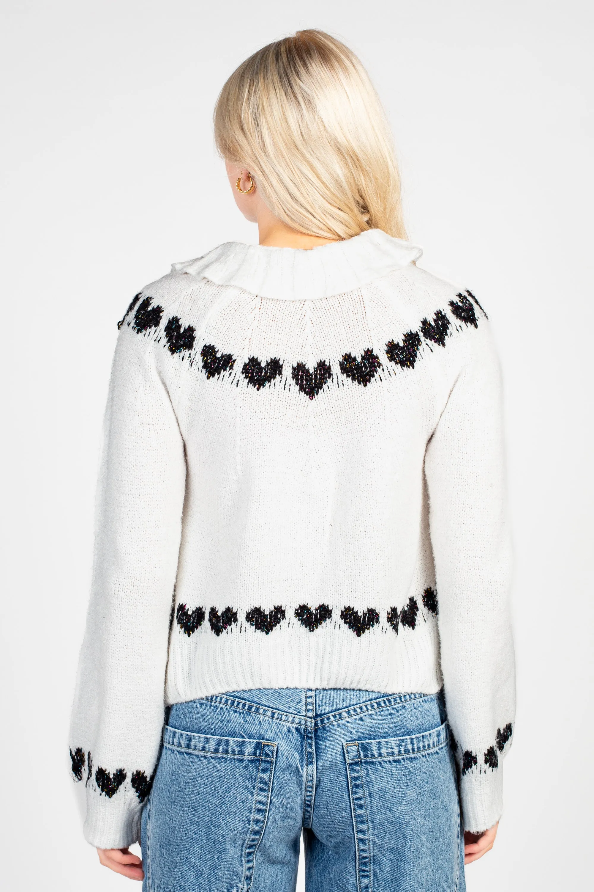 Amore Heart Print Cardigan