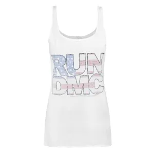 Amplified Womens/Ladies Run DMC USA Diamante Tank Tops