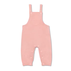 Apple Park Waffle Overalls - Dusty Rose