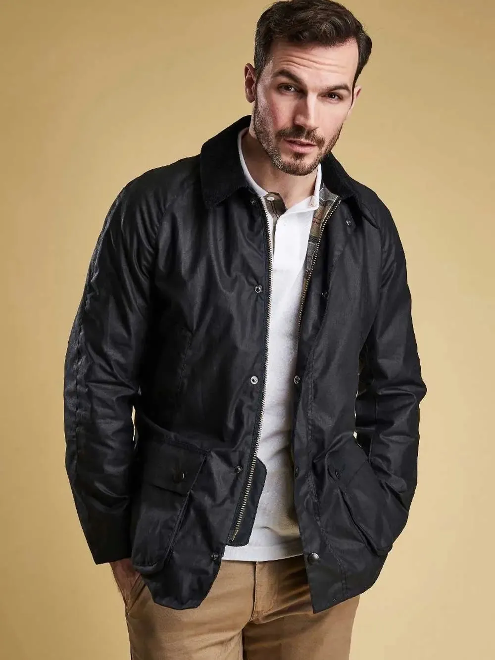 BARBOUR Ashby Wax Jacket - Mens - Navy