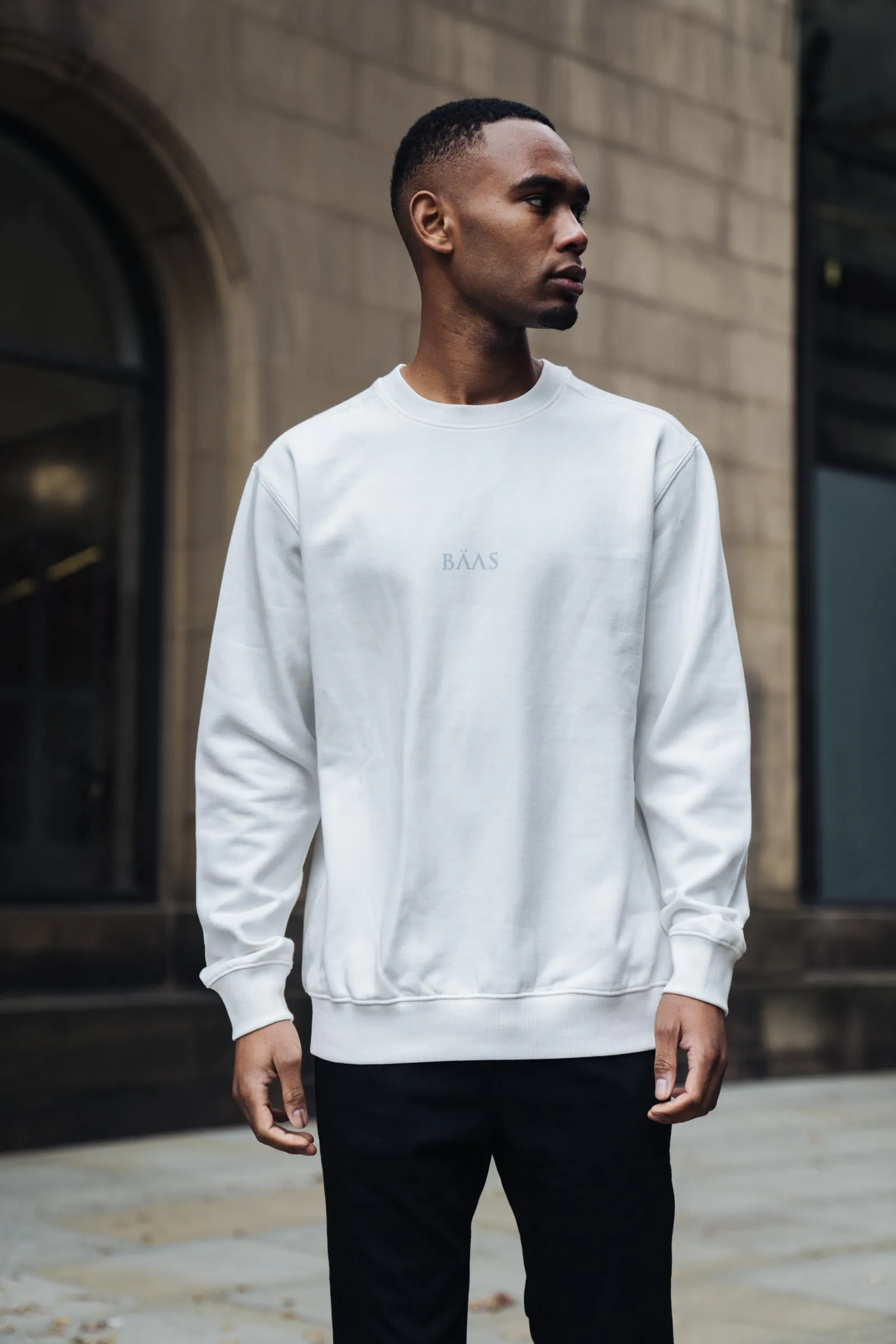 BÄAS 'Sashiko' Off White Sweater