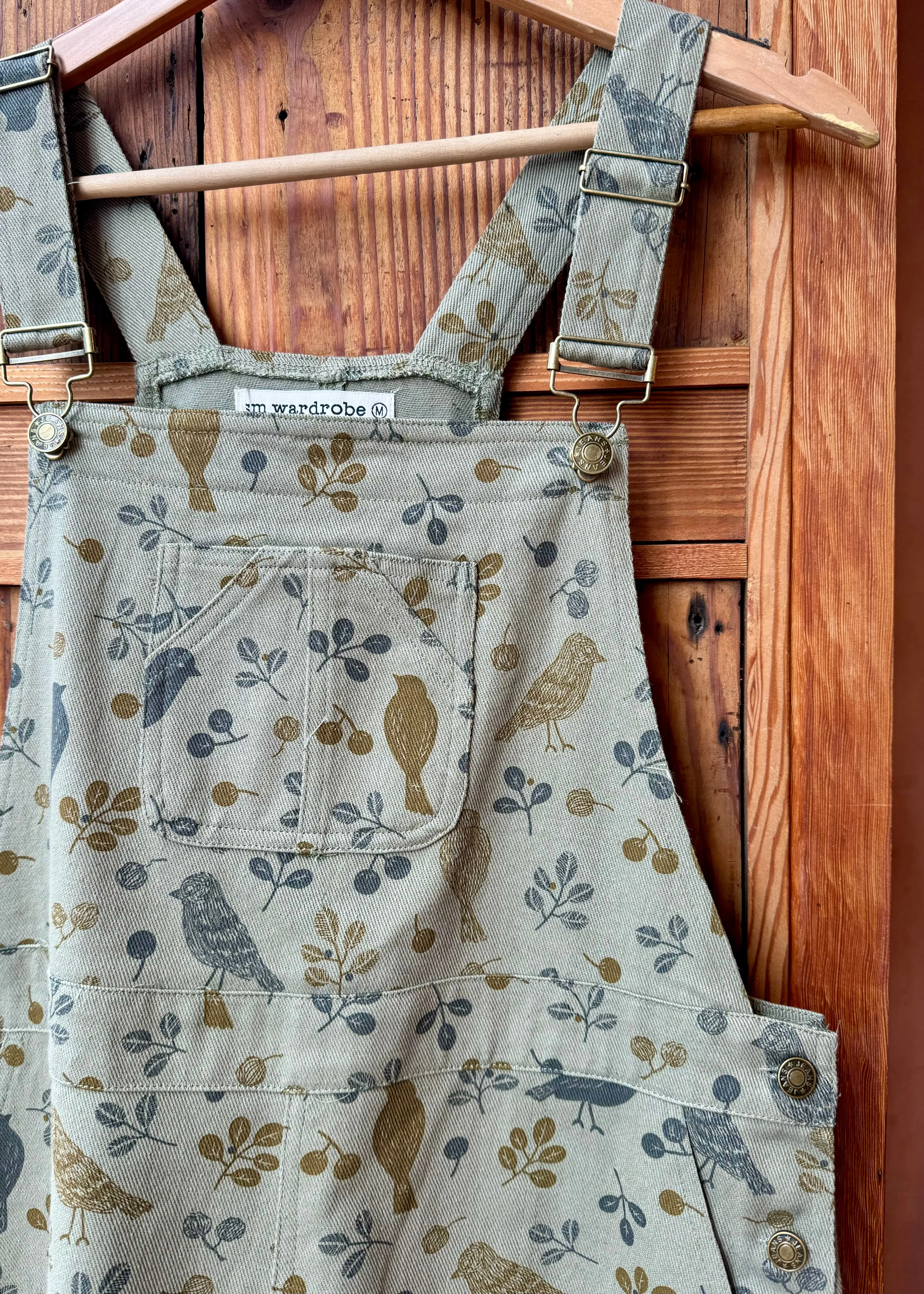 Bird Floral Overalls