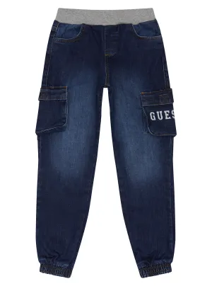 Blue Denim Pull On Pants (2-7)