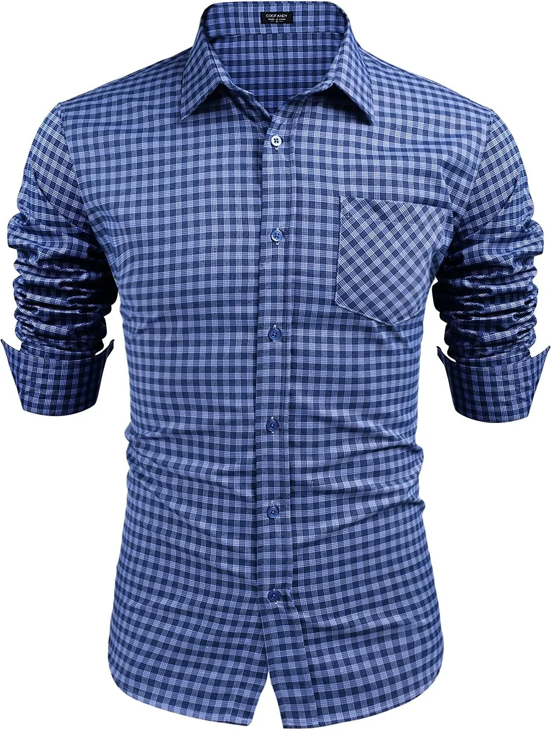 Business Button Up Plaid Shirts (US Only)