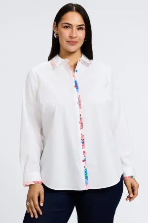 Charlie Plus No Iron Stretch Springtime Collage Cotton Shirt