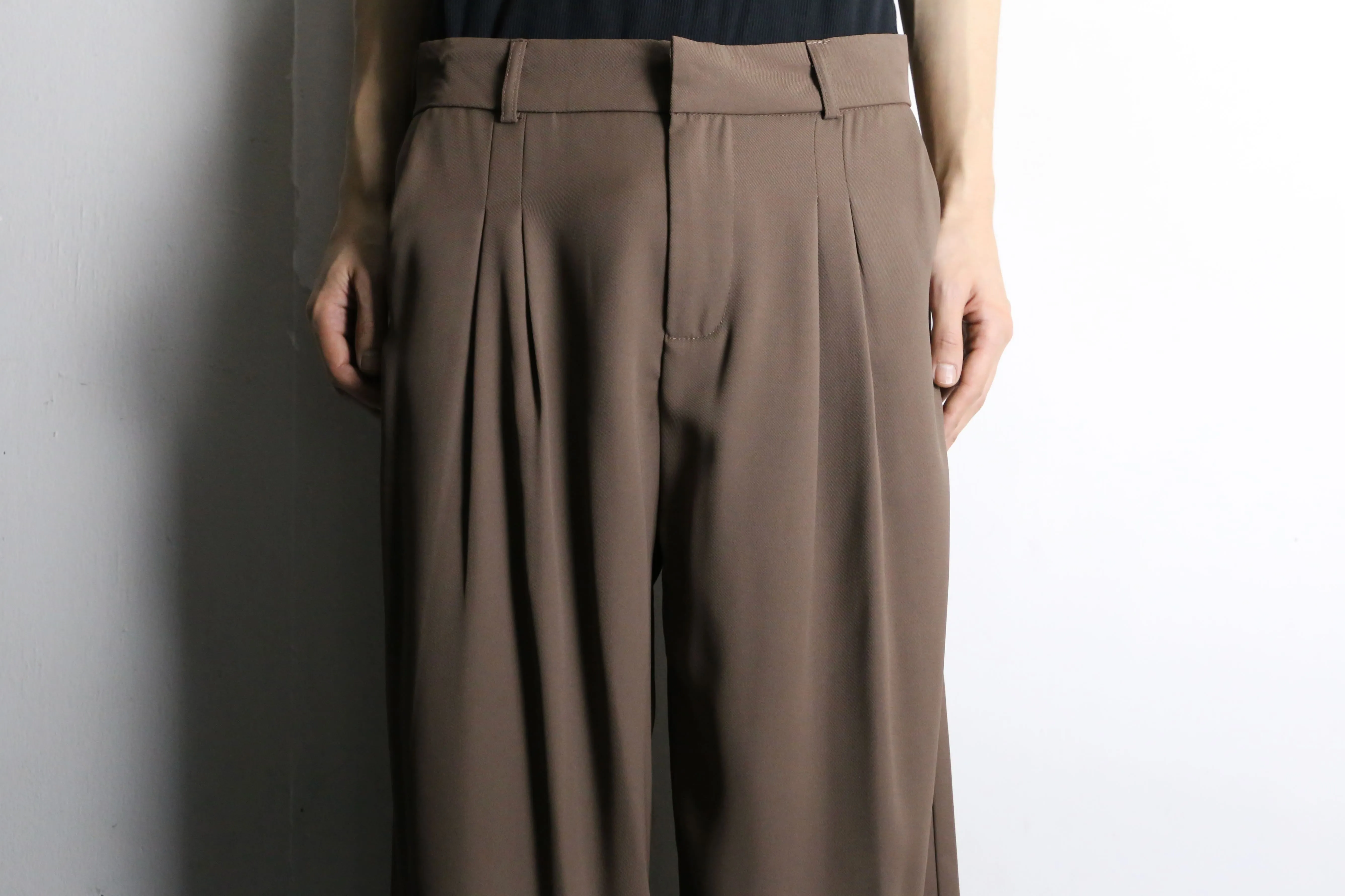 chocolate brown wide easy pants