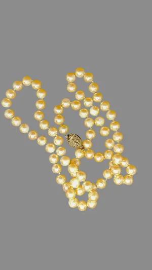 Costume Pearl Strand Necklace 24"