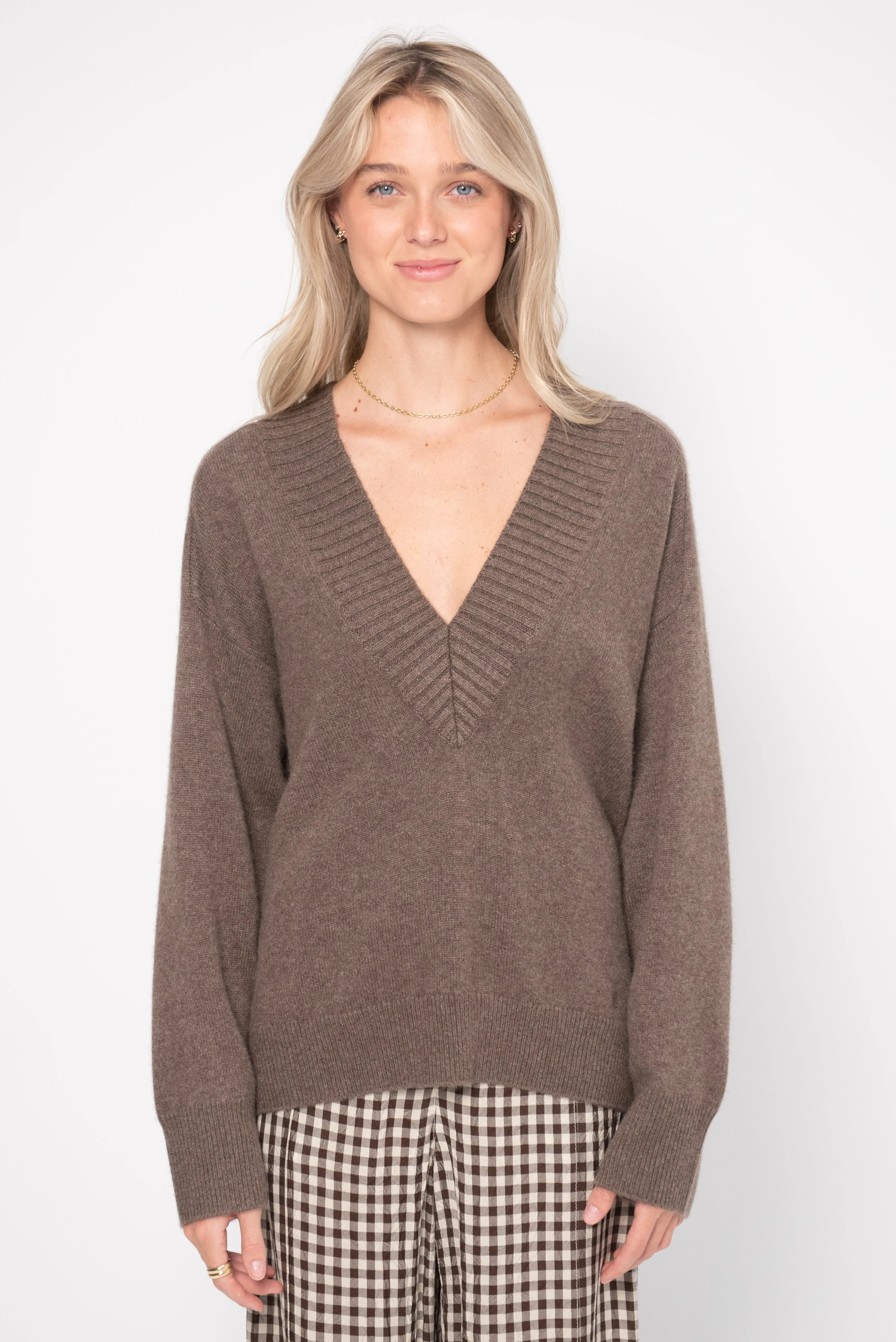 Deep V Neck Sweater