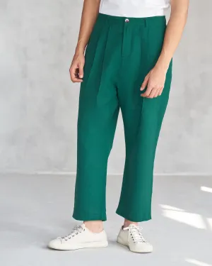 Easy Fit Slouchy Pants - Green