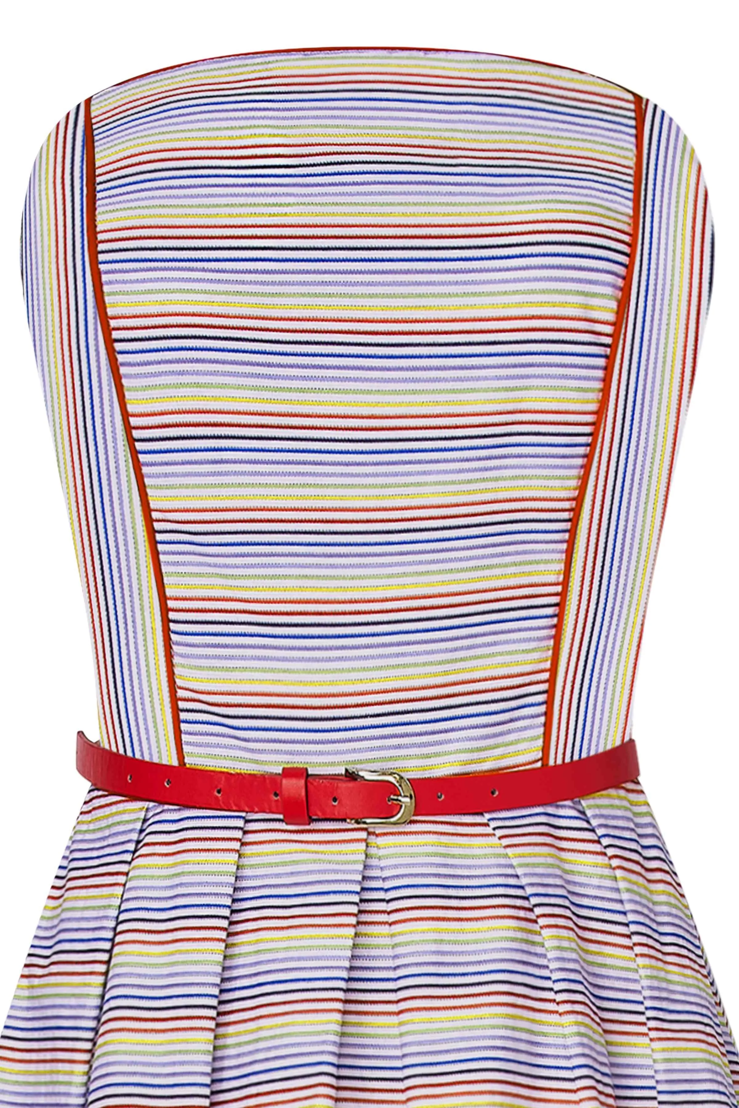 Evie Summer Striped Strapless Dress