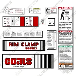 Fits Coats 5065EX Decal Kit Rim Clamp