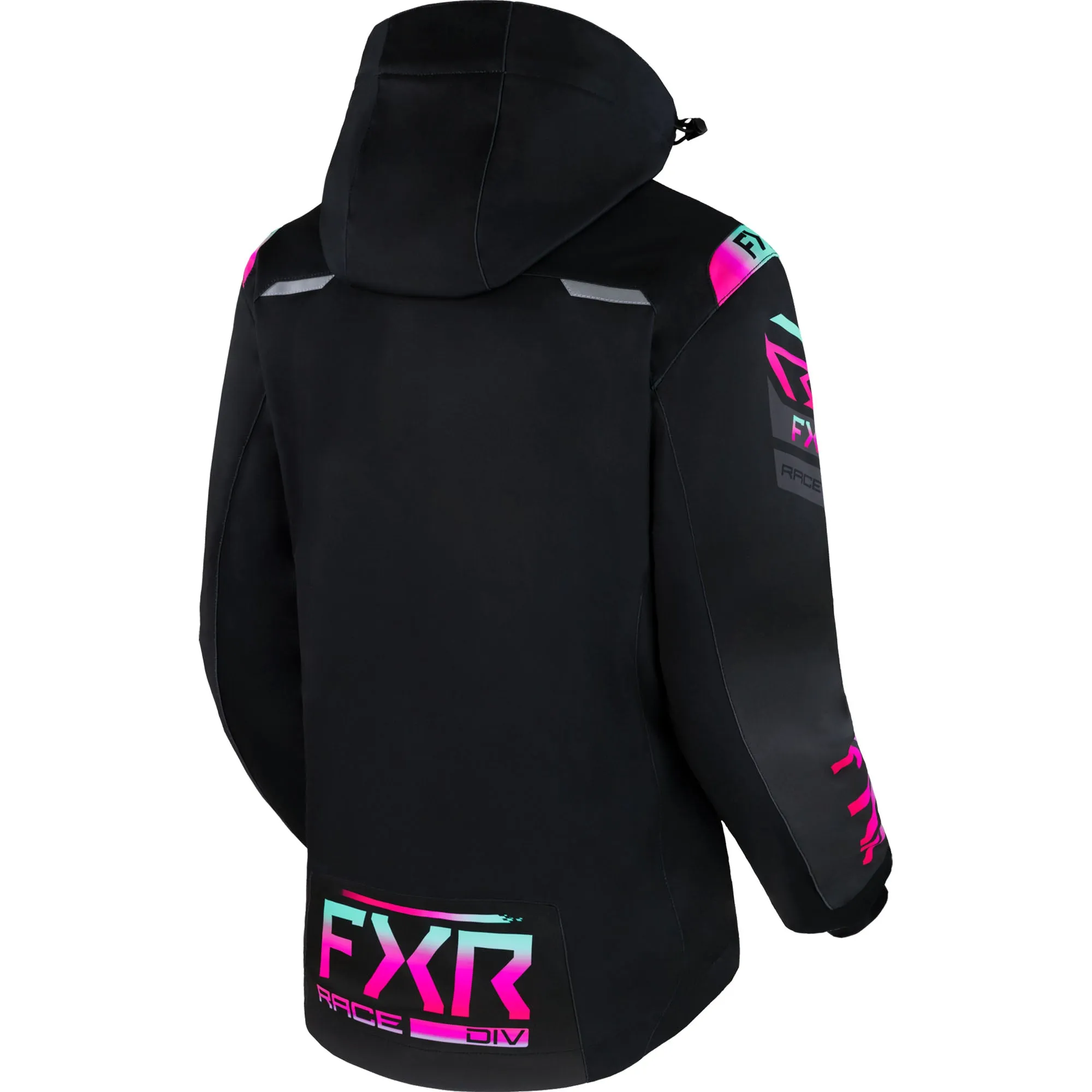 FXR  Womens RRX Snowmobile Jacket Winter Thermal Dry Black Mint-Raspberry Fade