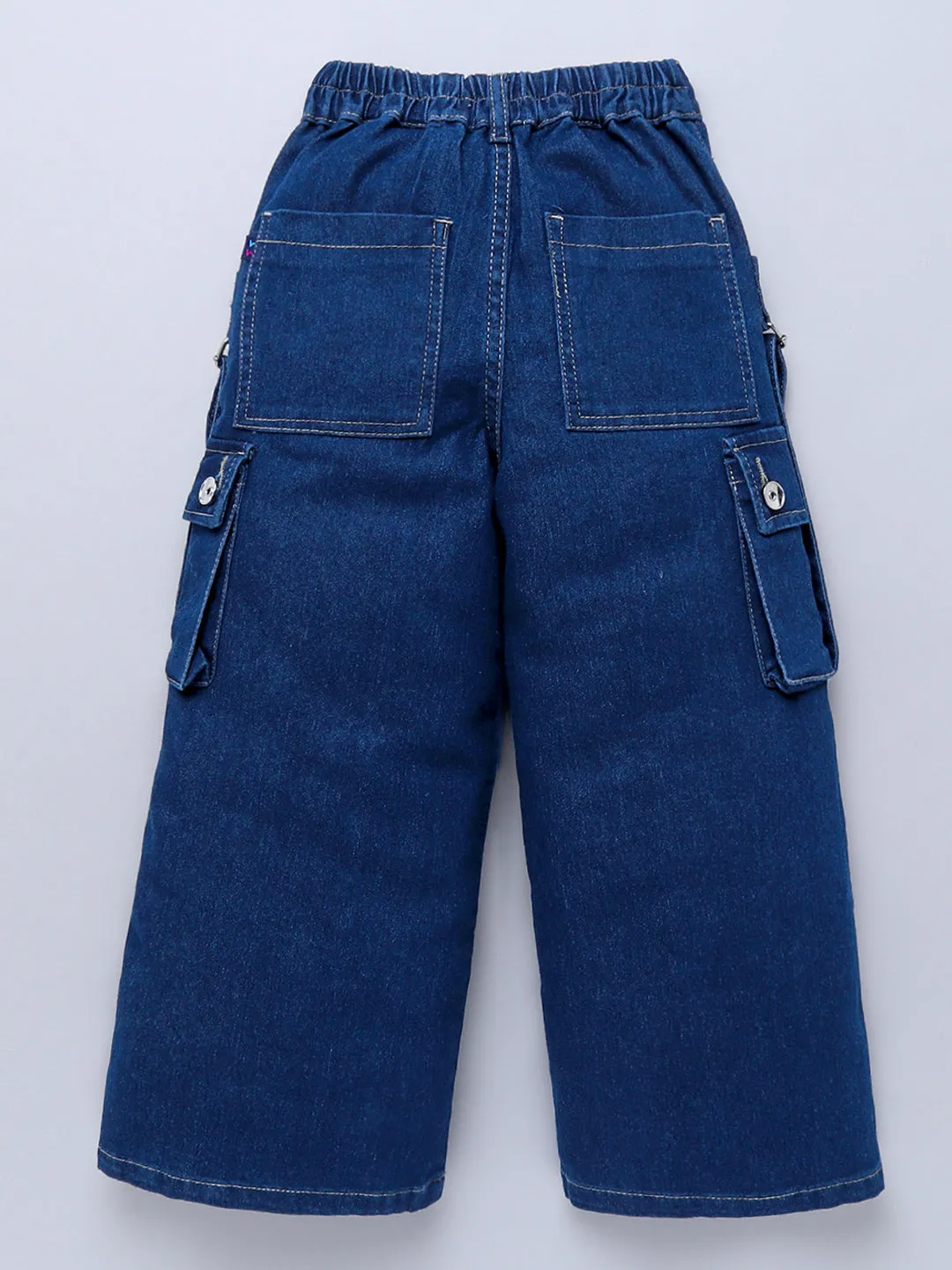 Girls Denim Ten Pockets Cargo