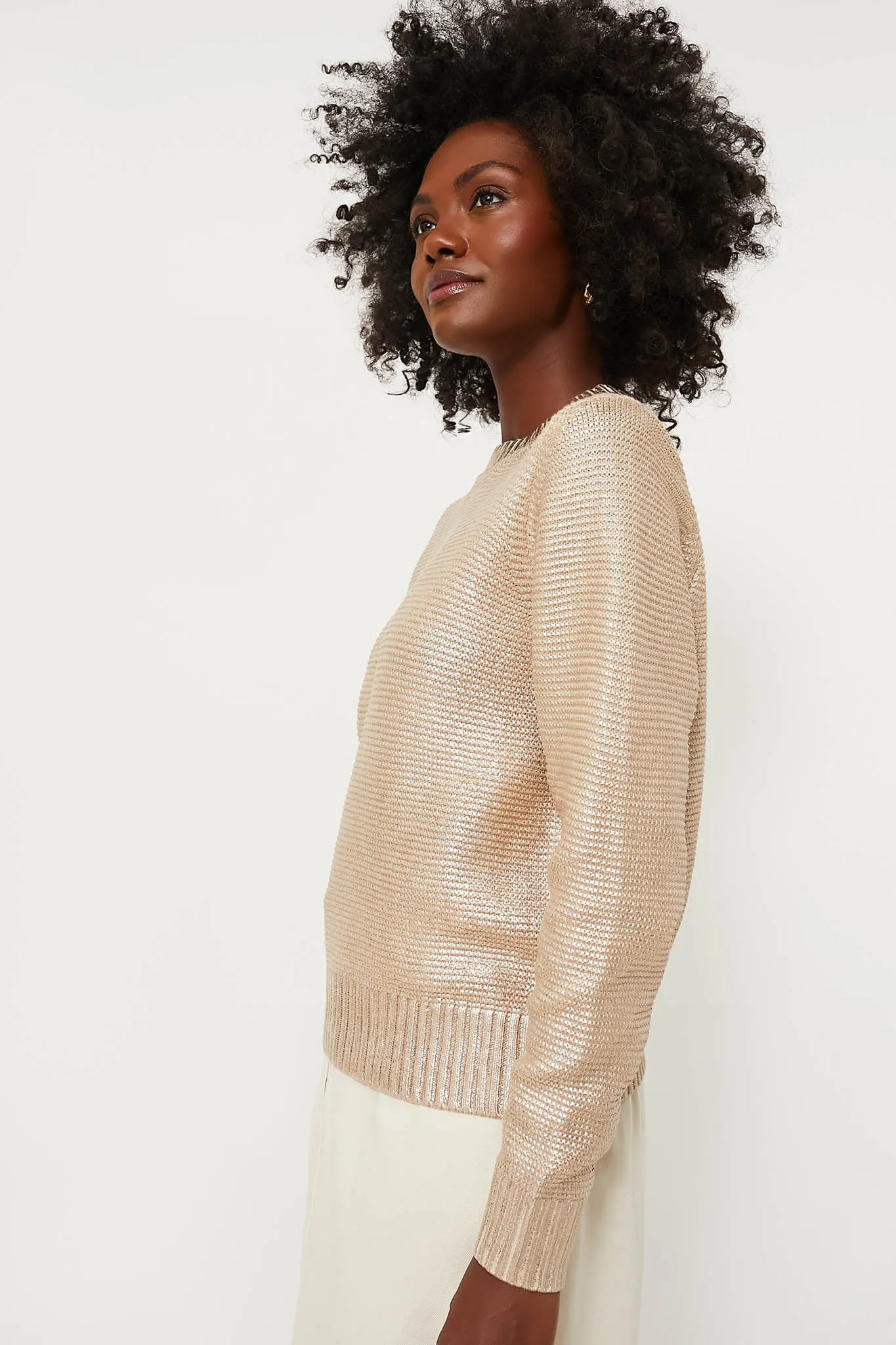 Gold Metallic Vienna Sweater