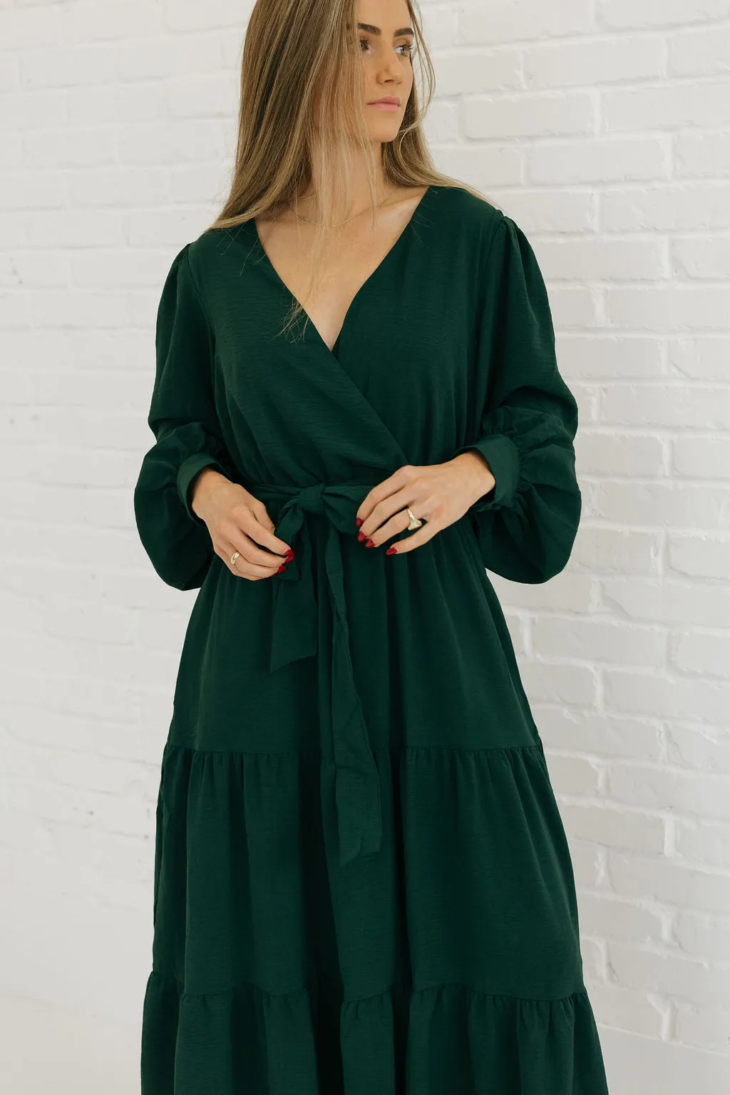 Harlen Dress-Hunter Green