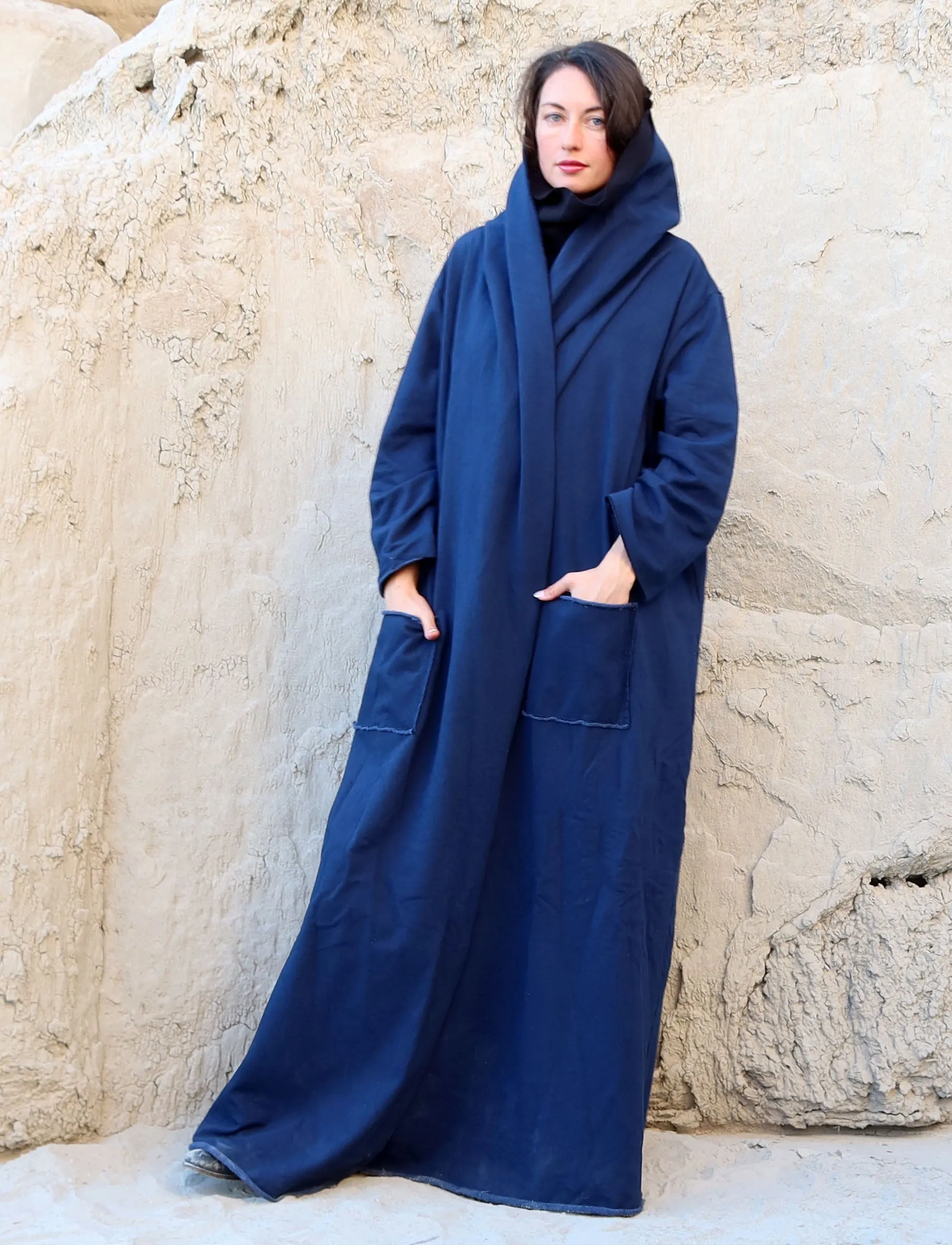 Hooded Winter Cocoon Long Jacket