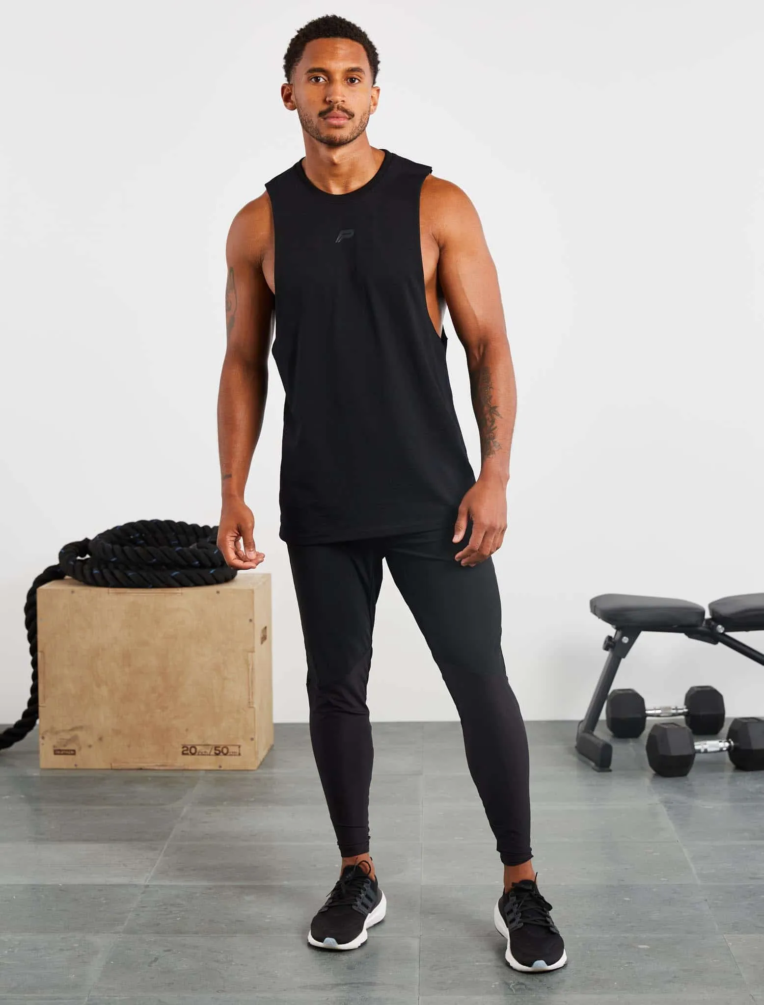 Icon Drop Arm Tank - Black