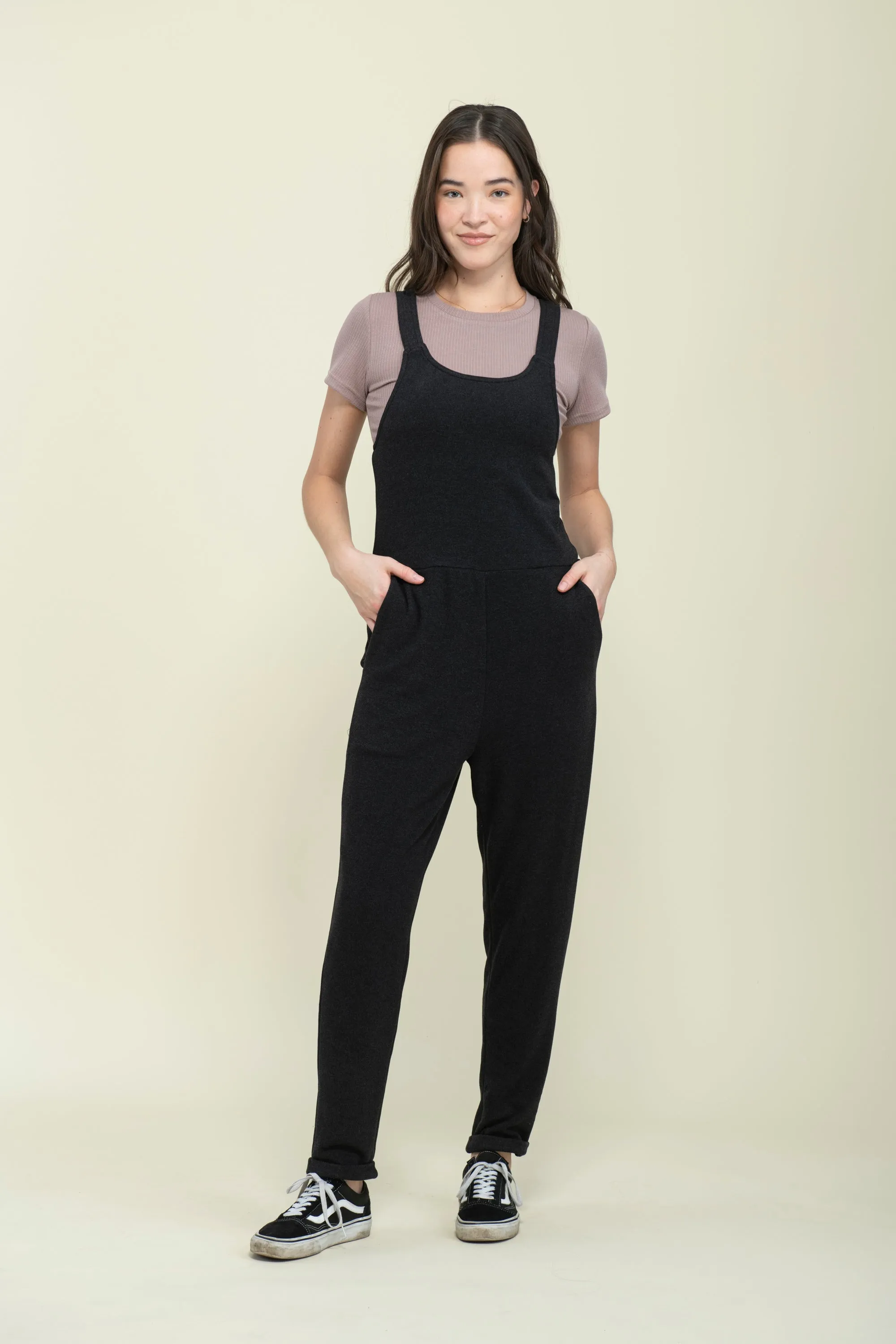 Kay-Brushed Jersey Overall