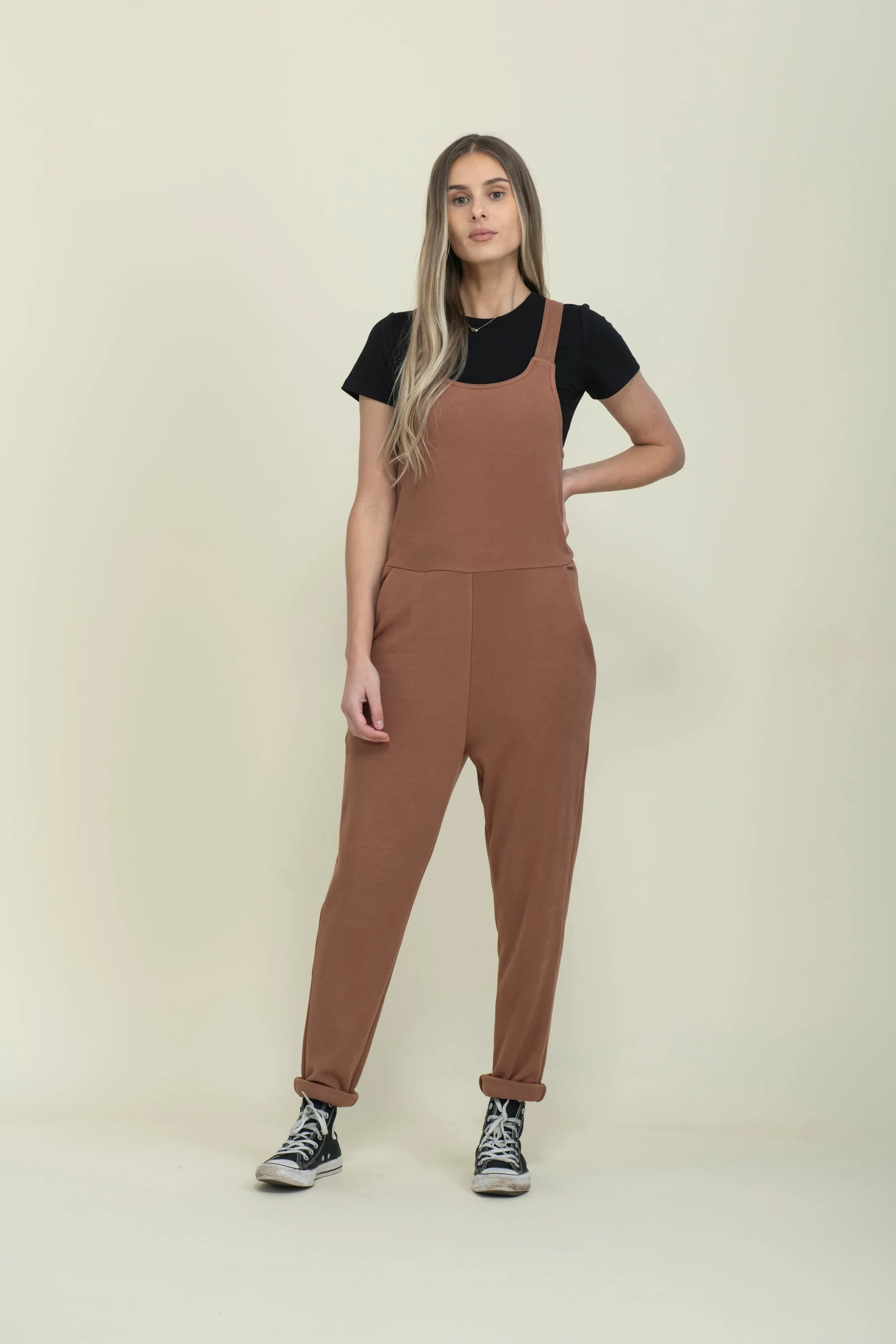 Kay-Brushed Jersey Overall