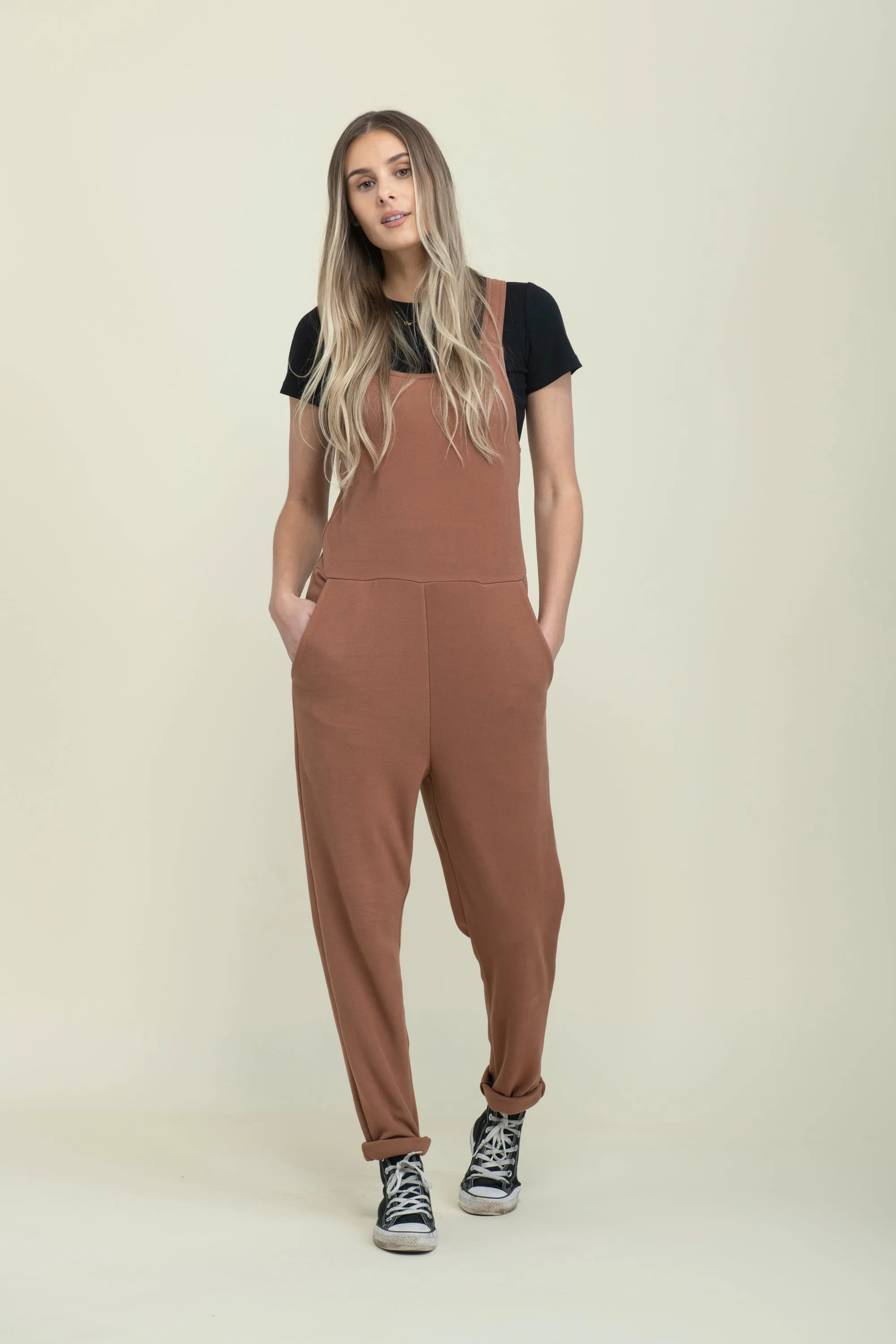 Kay-Brushed Jersey Overall