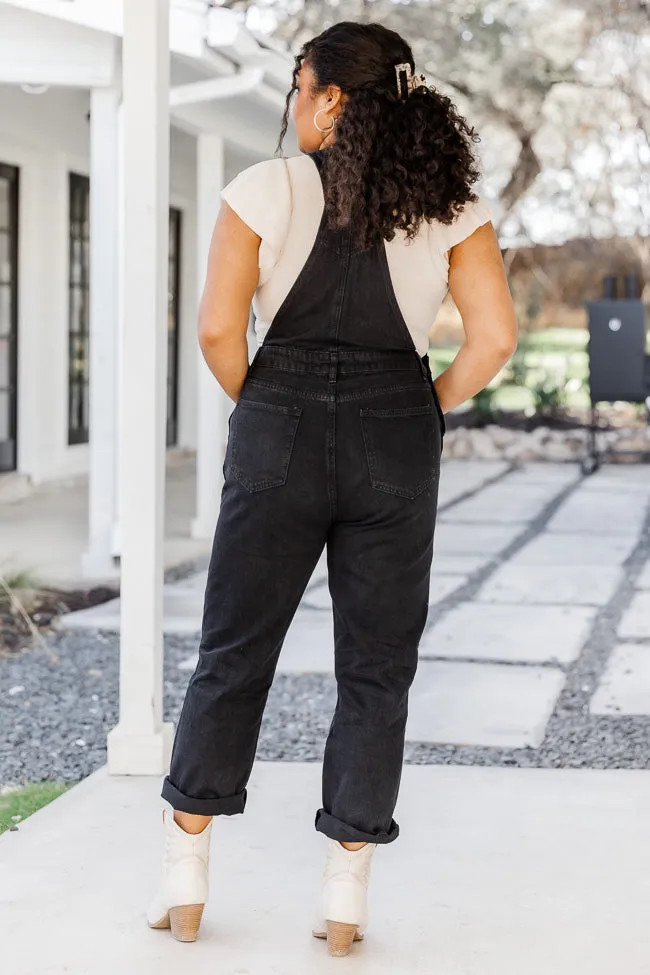 Keep Looking Up Black Overalls FINAL SALE