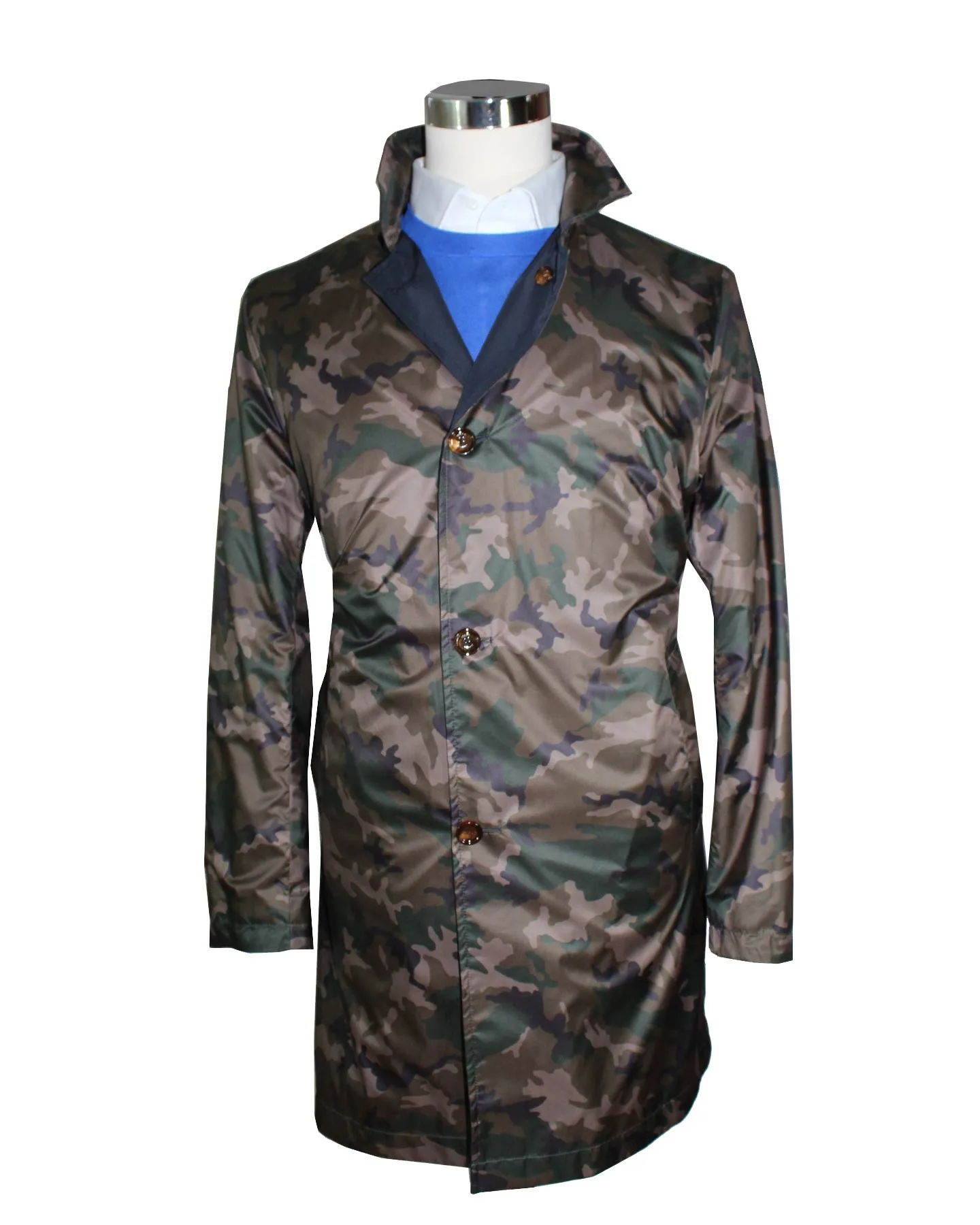 Kired Jacket Reversible Dark Blue/ Camo Rain Coat EU 50 / M SALE