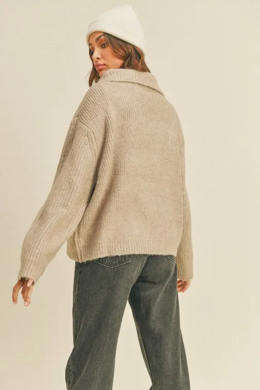 Lisa Rib Knit Shirt Cardigan