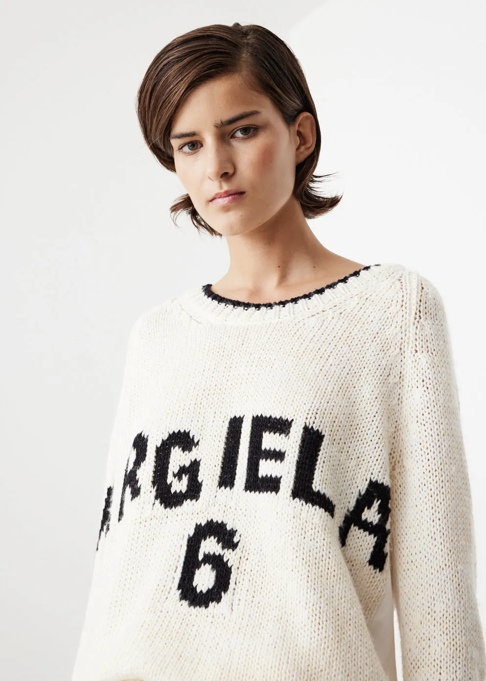 Logo Printed Oversized Knit