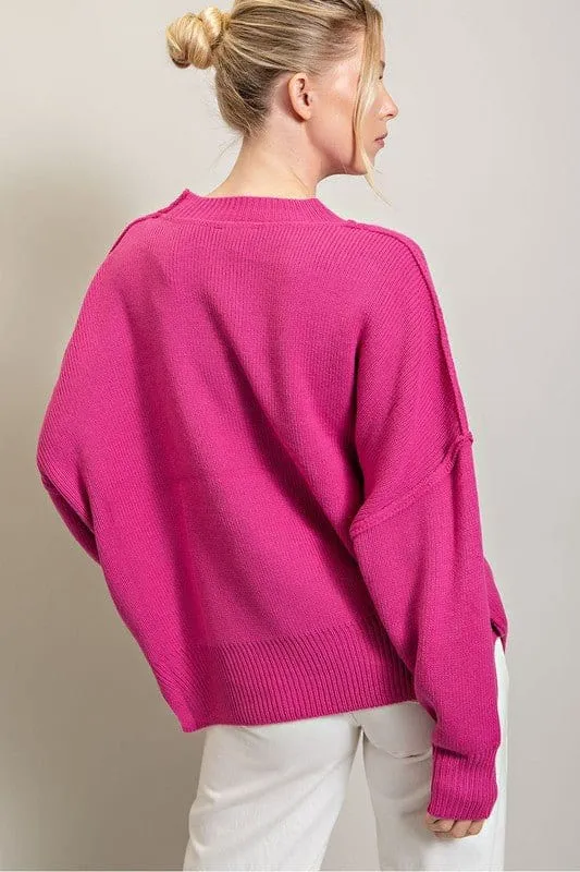 Long Sleeve Ribbed Sweater *Online Only*