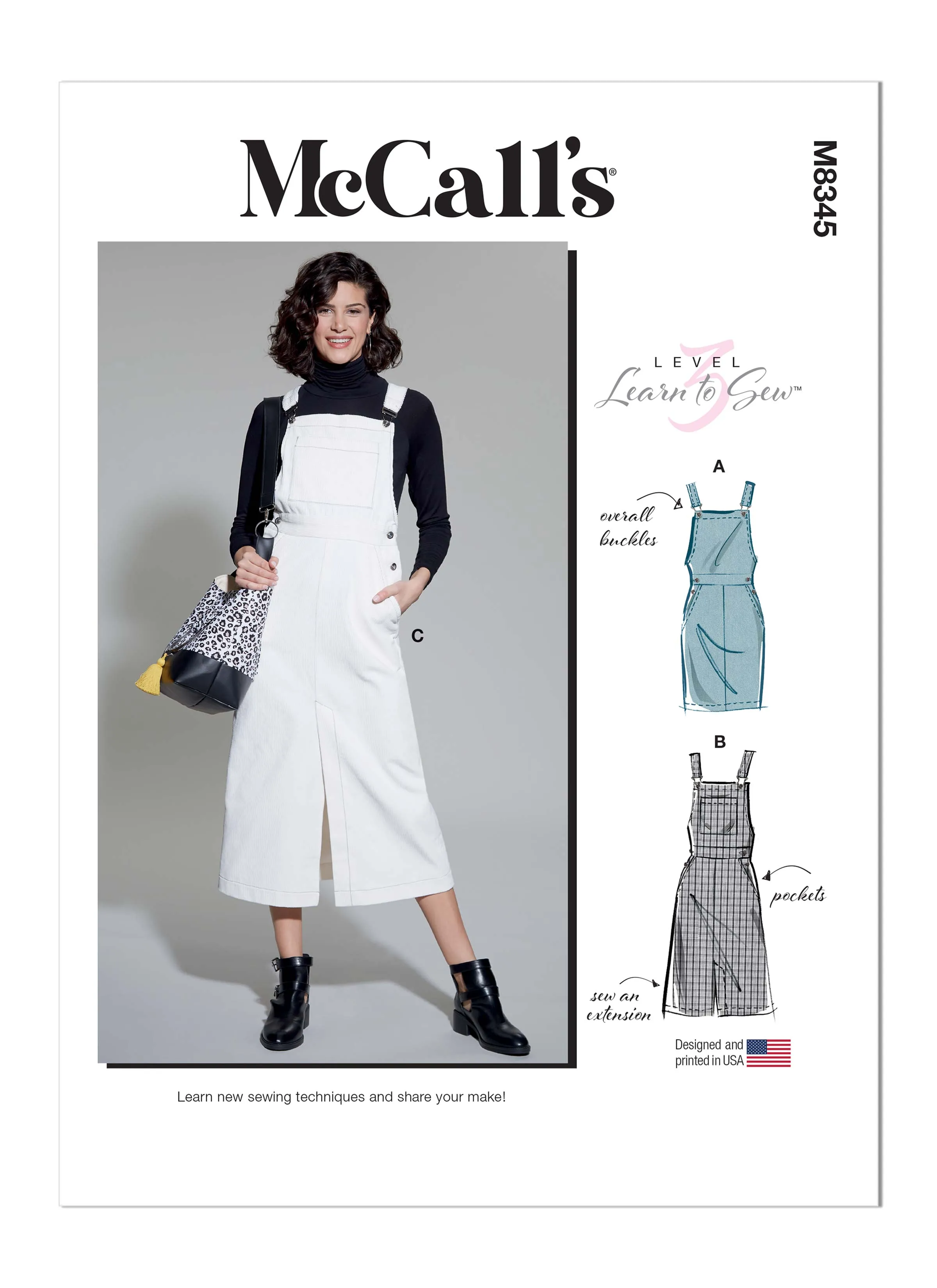 McCall's M8345 Misses' Skirt Overalls