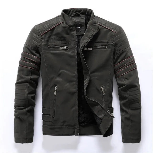 Men's Leather Jacket For Winter