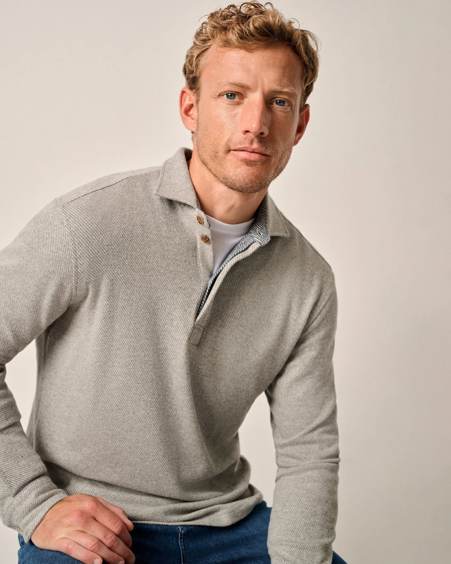 Middleton Cotton Stretch Knit Flannel Pullover