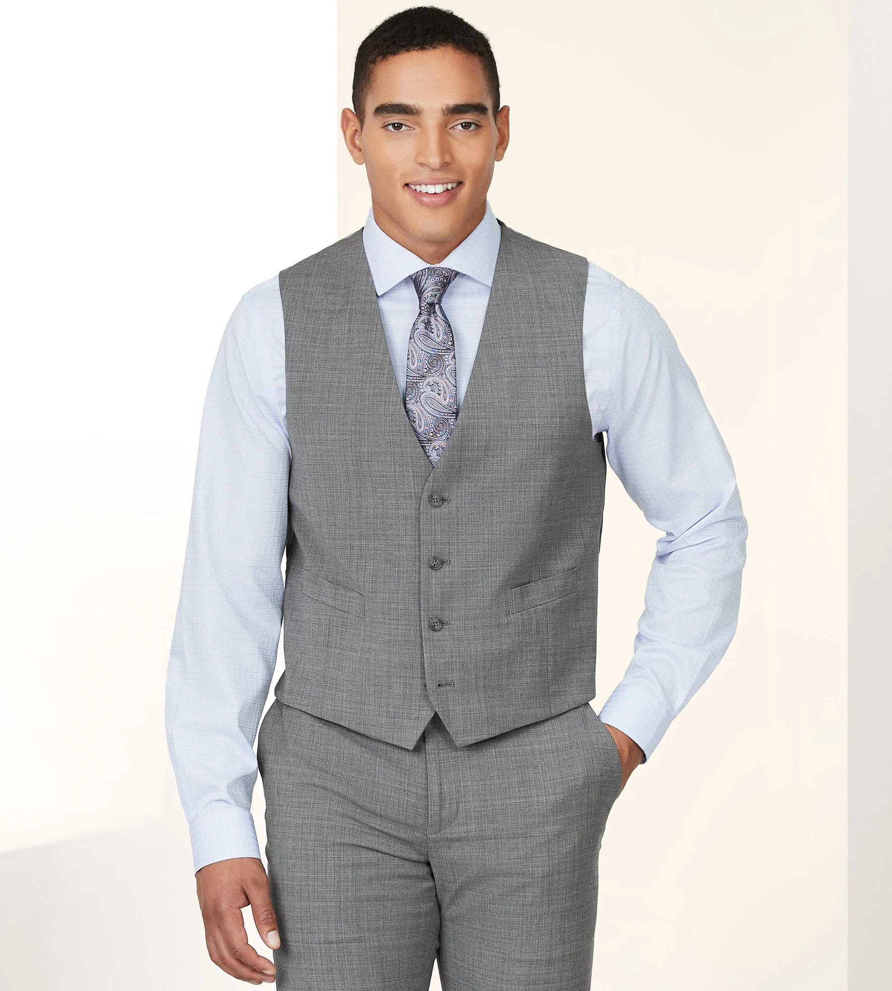 Modern Fit Wool Suit Vest