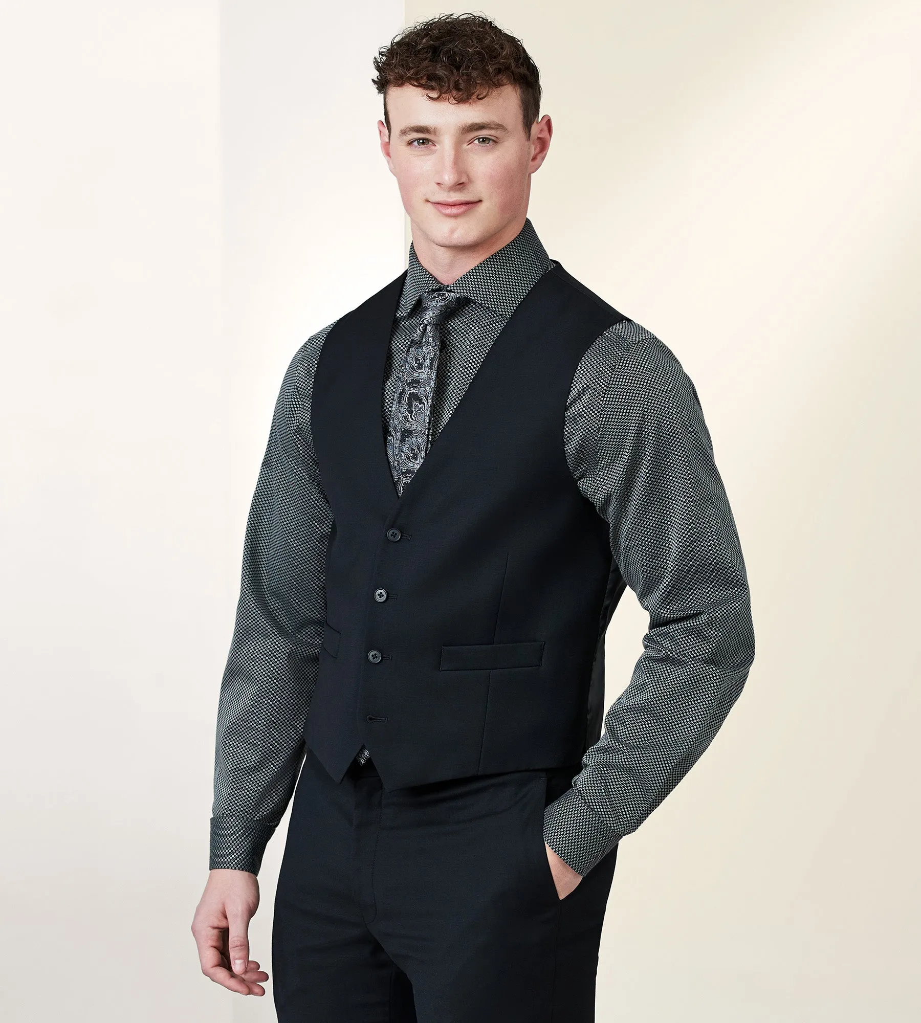 Modern Fit Wool Suit Vest