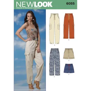 Newlook Pattern 6055 Misses' Pants & Shorts