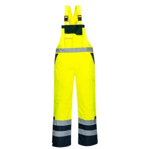 Portwest Contrast Bib and Brace - Lined (S489YBR)