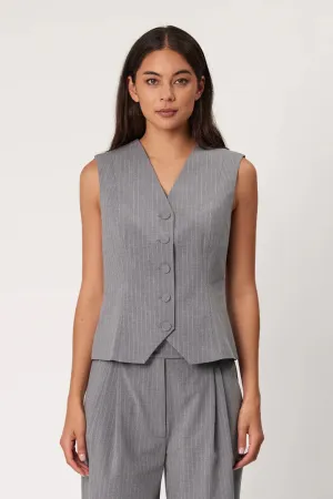 Remain - Hayden Top, Smoke Pinstripe