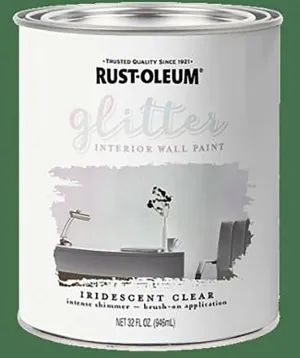 Rust-Oleum 323860 Craft Paint, Flat, Iridescent Clear, 1 qt :QUART: QUANTITY: 1