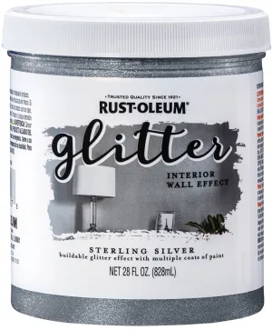 Rust-Oleum 360219 Textured Glitter Paint, Sterling Silver, 28 fl-oz, Can :EA: QUANTITY: 1