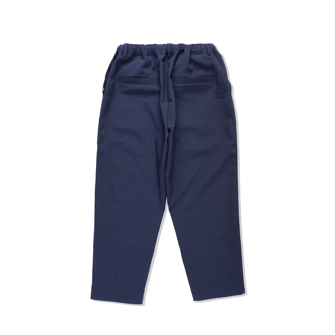 Seersucker Ankle-cut Easy PANTS | Navy