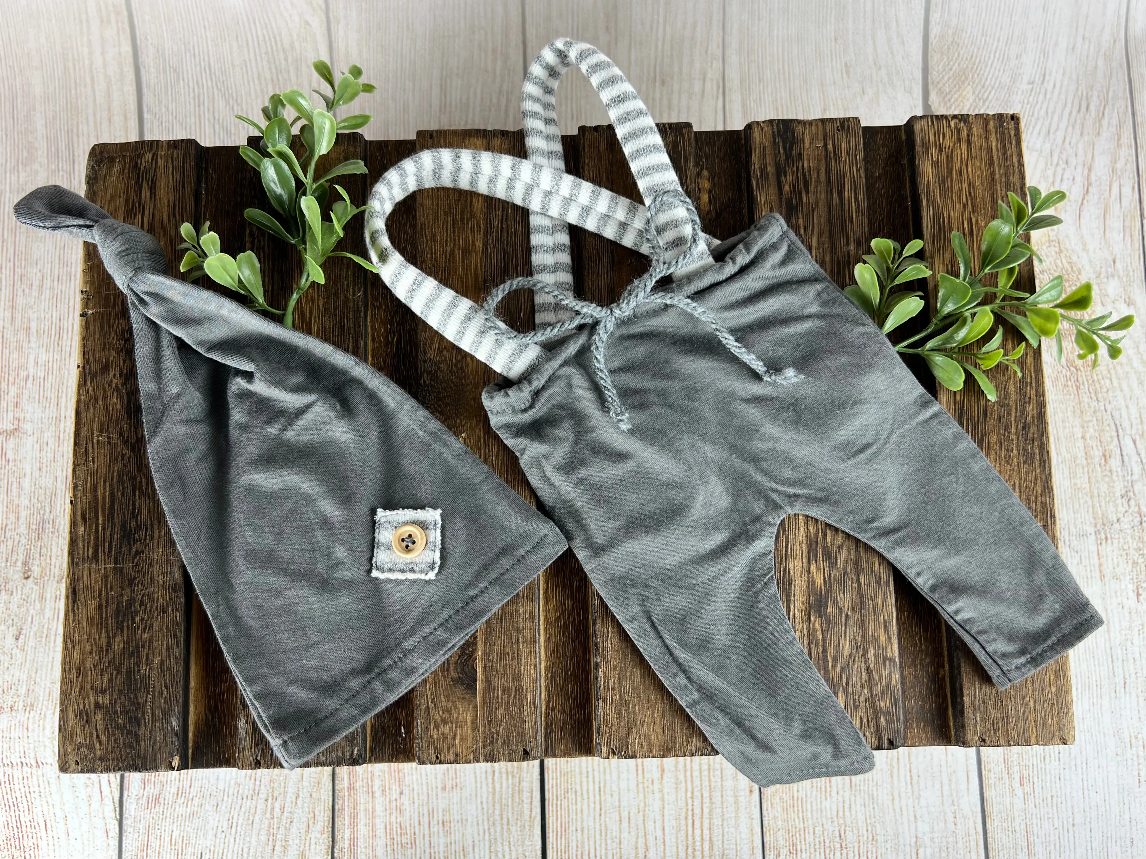 SET Dungarees 2-Piece - Gray